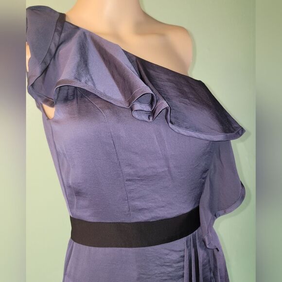 BCBG Generation blue and black off shoulder dress - Picture 3 of 5